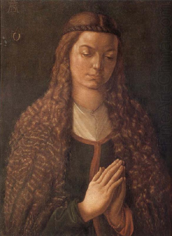 Young Woman in Prayer with Loose Hair, Albrecht Durer
